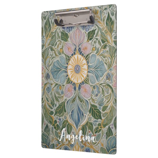 Bloemen Kaleidoscoop gepersonaliseerd Klembord (Links)