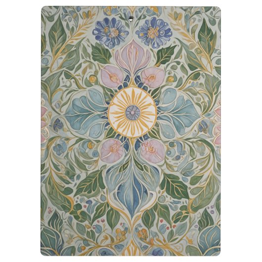 Bloemen Kaleidoscoop gepersonaliseerd Klembord (Achterkant)