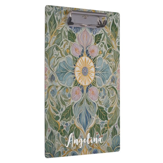 Bloemen Kaleidoscoop gepersonaliseerd Klembord (Rechts)