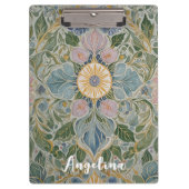 Bloemen Kaleidoscoop gepersonaliseerd Klembord (Voorkant)