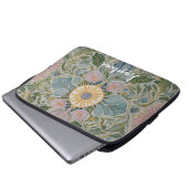 Bloemen Kaleidoscoop gepersonaliseerd Laptop Sleeve (Voorkant onderkant)