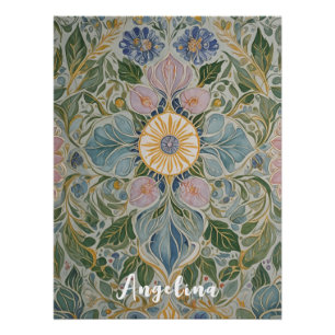 Bloemen Kaleidoscoop gepersonaliseerd Perfect Poster