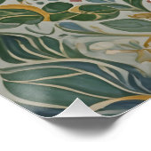 Bloemen Kaleidoscoop gepersonaliseerd Perfect Poster (Hoek)