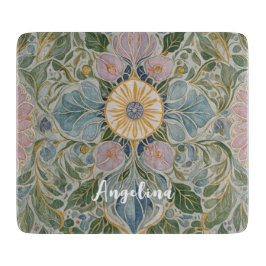 Bloemen Kaleidoscoop gepersonaliseerd Snijplank