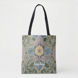 Bloemen Kaleidoscoop gepersonaliseerd Tote Bag