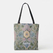 Bloemen Kaleidoscoop gepersonaliseerd Tote Bag (Achterkant)