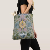 Bloemen Kaleidoscoop gepersonaliseerd Tote Bag (Dichtbij)