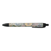 Bloemen Kaleidoscoop gepersonaliseerd Zwarte Inkt Pen (Bodem)
