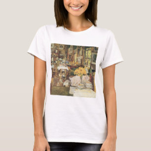 Bloemen kamer door Childe Hassam, Vintage Fine Art T-shirt