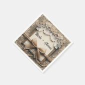 Bloemen Kant Burlap Rustieke Bruiloft Servet (Hoek)