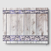 Bloemen, Kant & Hoefijzers, Blauw lint Gastenboek (Achterkant)