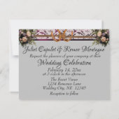 Bloemen, Kant & Hoefijzers, Paarse lint bruiloft (Achterkant)