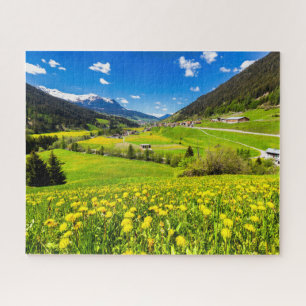 Bloemen   Kanton Grisons, Dandelion, Zwitserland Legpuzzel