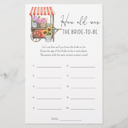 Bloemen kar - Hoe oud was de bruid te zijn (Voorkant)