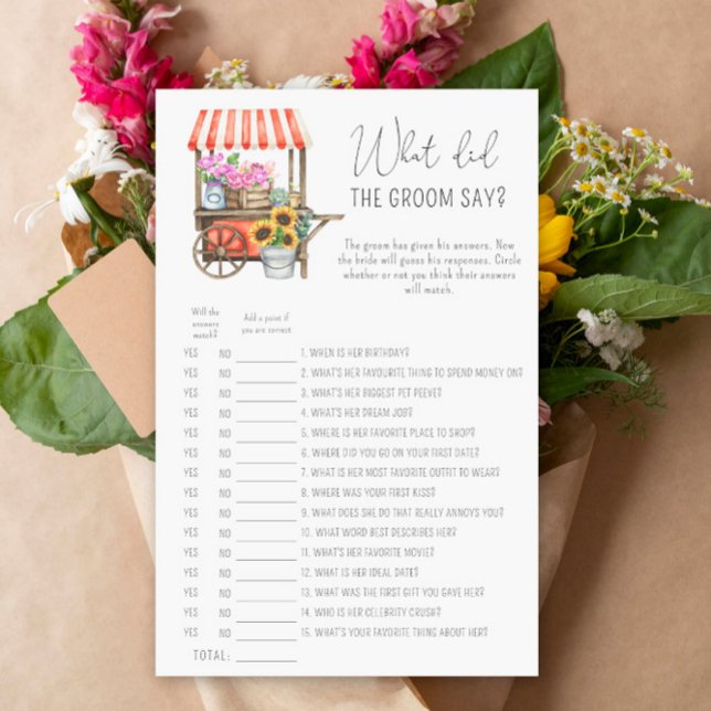 Bloemen kar - Wat zei de bruidegom bruidsspel (Creator heeft geüpload)