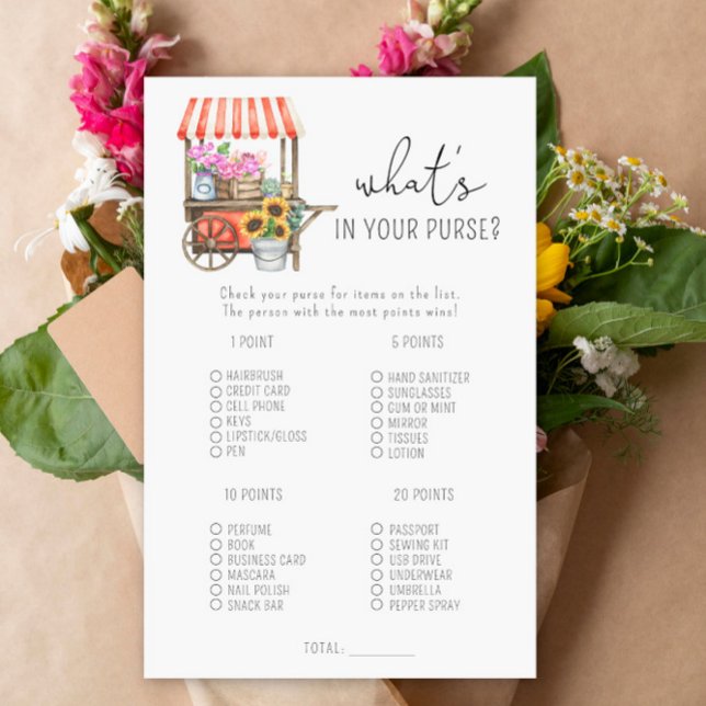 Bloemen kar - Wat zit er in je portemonnee spel (Creator heeft geüpload)