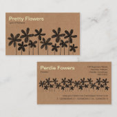  bloemen - Kartonnen doos Textuur Visitekaartje (Voorkant / Achterkant)