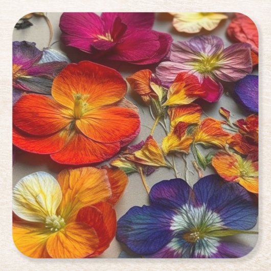 Bloemen Kartonnen Onderzetters (Voorkant)