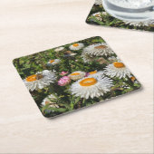 Bloemen Kartonnen Onderzetters (Schuin)