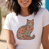Bloemen, Kat, Bloesem Kat, Bloemen en Kat T-shirt