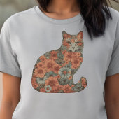 Bloemen, Kat, Bloesem Kat, Bloemen en Kat T-shirt
