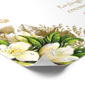 Bloemen Katholieke Kerk Bruiloft Welkomstbord Poster (Hoek)