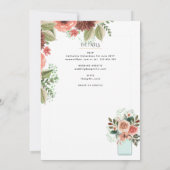  Bloemen Katholieke Nuptial Mass Bruiloft Kaart (Achterkant)