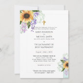  Bloemen Katholieke Nuptial Mass Bruiloft Kaart (Voorkant)