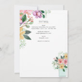  Bloemen Katholieke Nuptial Mass Bruiloft Kaart (Achterkant)