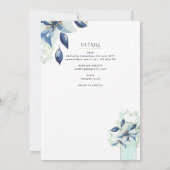 Bloemen Katholieke Nuptial Mass Bruiloft Kaart (Achterkant)