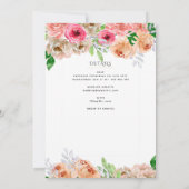  Bloemen Katholieke Nuptial Mass Bruiloft Kaart (Achterkant)