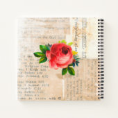 bloemen katoenstijl Recipbook notebook Notitieboek (Achterkant)