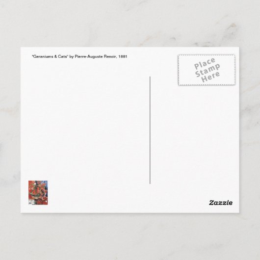 Bloemen & Katten - Impressionistische Kunst - Reno Briefkaart (Achterkant)