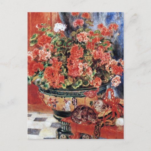 Bloemen & Katten - Impressionistische Kunst - Reno Briefkaart (Voorkant)