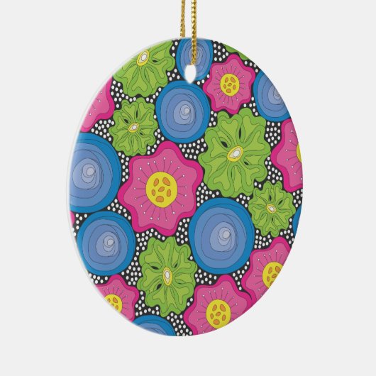 Bloemen Keramisch Ornament (Rechts)