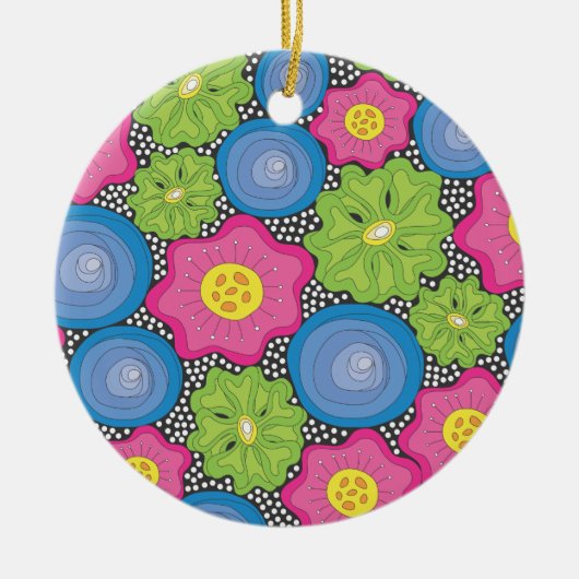 Bloemen Keramisch Ornament (Voorkant)