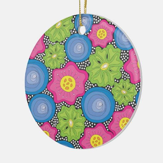 Bloemen Keramisch Ornament (Links)