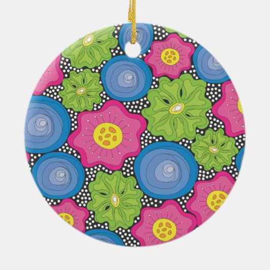 Bloemen Keramisch Ornament (Achterkant)