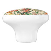 bloemen keramische knop (Zijkant)