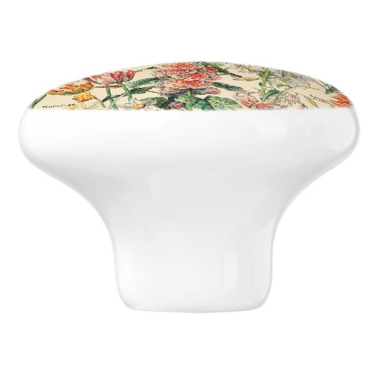  bloemen keramische knop (Zijkant)