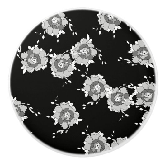 bloemen keramische knop (Voorkant)