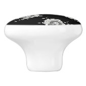 bloemen keramische knop (Zijkant)