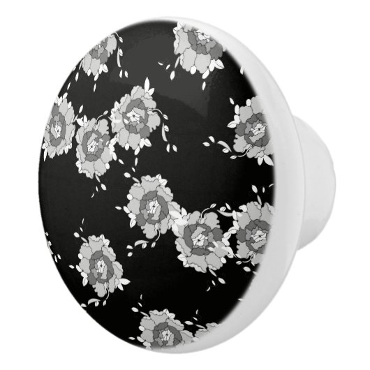 bloemen keramische knop (Rechts)