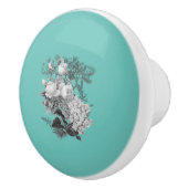 bloemen keramische knop (Rechts)