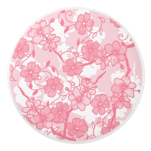 bloemen keramische knop (Voorkant)