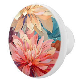 Bloemen keramische knoppen