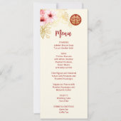 Bloemen Kersenbloesem Chinese bruiloft Kaart (Voorkant)