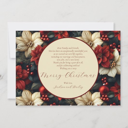  Bloemen Kerst Kaart (Achterkant)