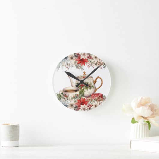 Bloemen Kerst middag Tea Holiday Ronde Klok (Huis)