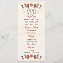 Bloemen Kerst Pine Kegeltje Trouwmenu Menu